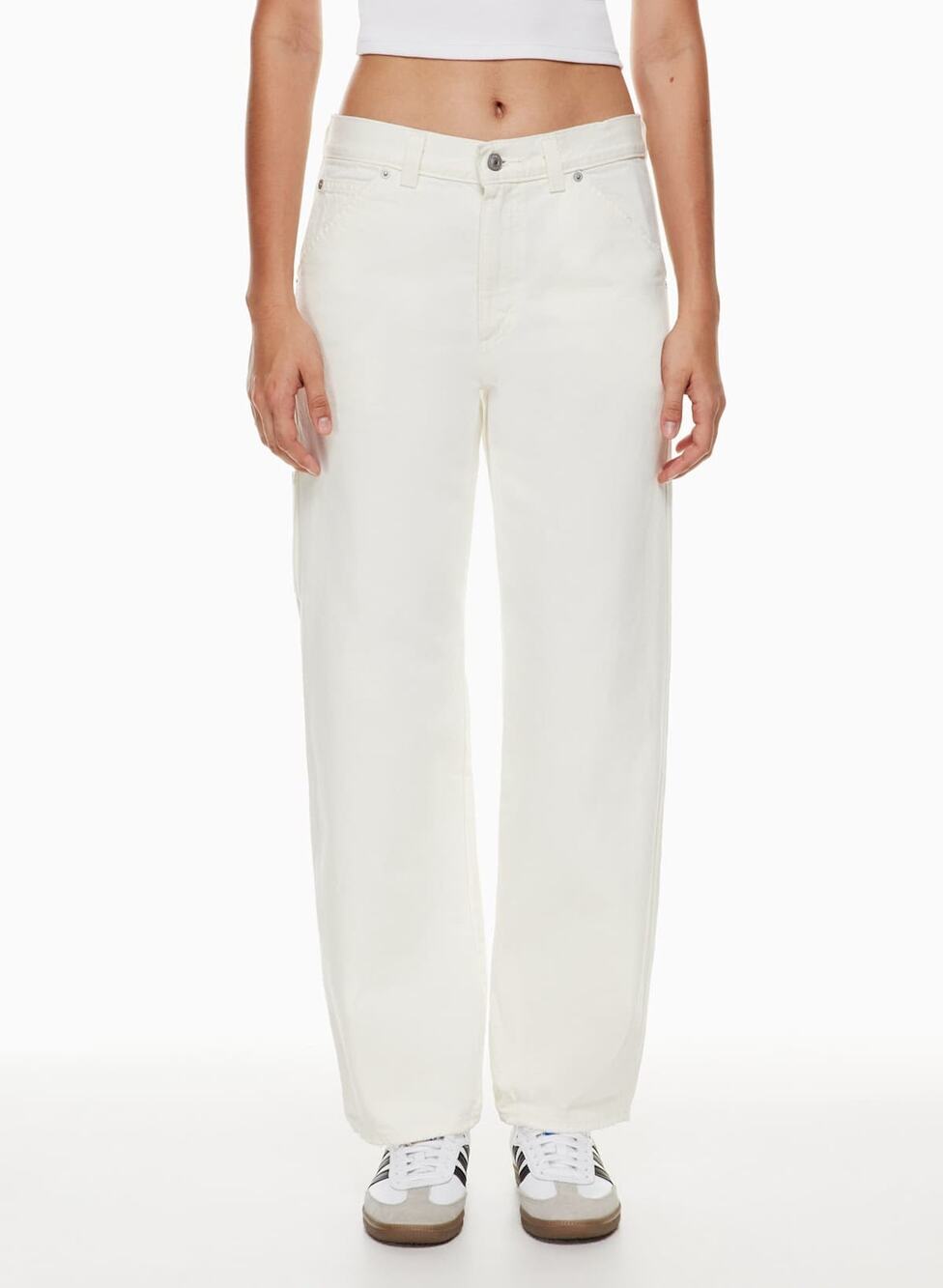 Levis Dad Utility Jean Premium Slouchy Denim White Mid Rise Straight Loose 32x30